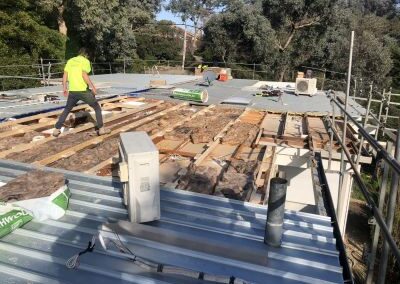 workingonflatmetalroofing